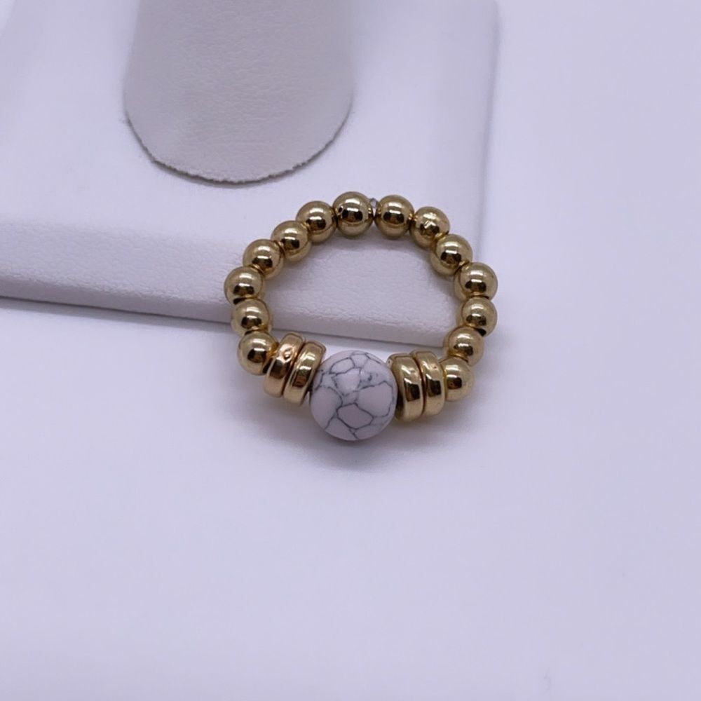 NWT Wool + Pepper Co. Marble Stackable Ring - Picture 3 of 5